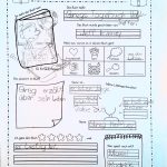 Kinder Buchbewertung mit handgeschriebenen Notizen und Zeichnungen