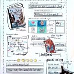 Buchbewertung mit Zeichnungen von Kindern und Notizen