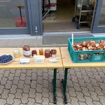 Frisches Obst und Gemüse auf einem Tisch