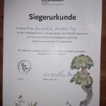 Siegerurkunde Grundschule Landshut Berg Wettbewerb 2024