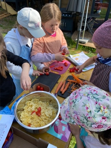 Obst und Gemüse schneiden